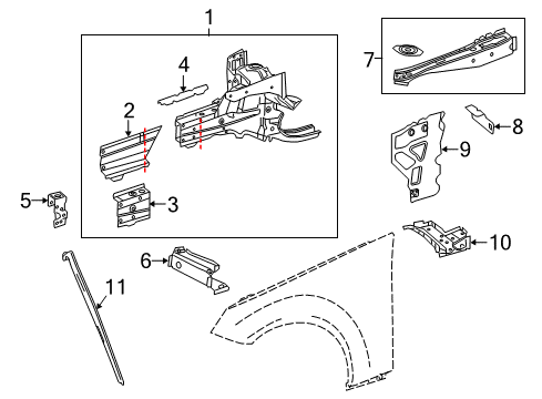 2014 Mercedes-Benz E350 Upper Rail Diagram for 204-630-59-40