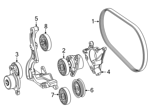 2018 Mercedes-Benz GLC63 AMG Belts & Pulleys
