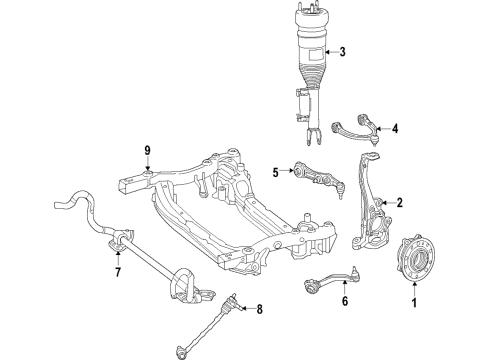 2015 Mercedes-Benz C300 Ride Control - Front Diagram