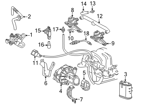 2000 Mercedes-Benz CL500 A.I.R. System Diagram