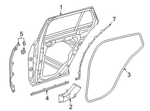 2020 Mercedes-Benz E63 AMG S Door & Components Diagram 3