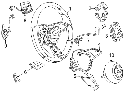 2024 Mercedes-Benz CLE53 AMG SWITCH PANEL Diagram for 099-905-46-09-64