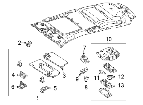 2018 Mercedes-Benz E400 Interior Trim - Roof Diagram 6
