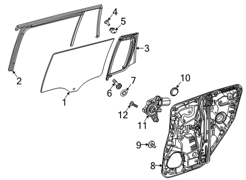 2020 Mercedes-Benz GLB250 Rear Door Diagram