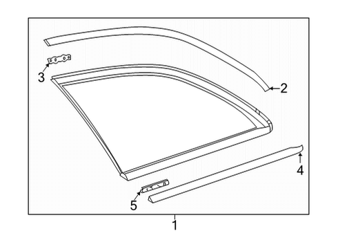 2022 Mercedes-Benz E450 Glass & Hardware - Quarter Panel Diagram 3