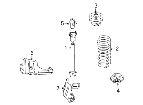 2006 Mercedes-Benz ML350 Shocks & Components Diagram 4