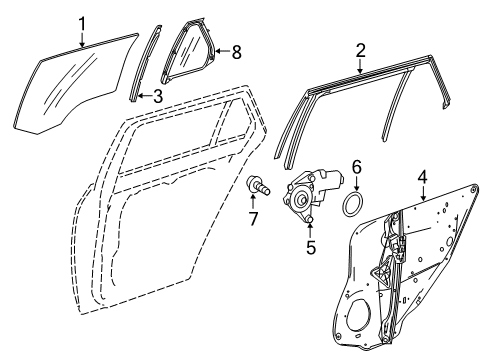2013 Mercedes-Benz E63 AMG Rear Door Diagram