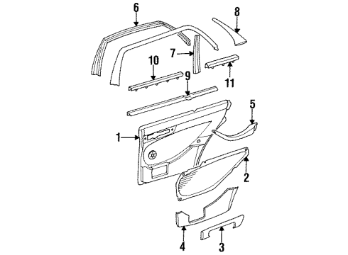 1986 Mercedes-Benz 420SEL Rear Door Trim