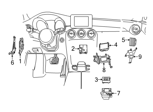 2018 Mercedes-Benz GLC63 AMG Electrical Components Diagram 9