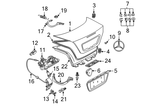 2001 Mercedes-Benz C240 Trunk Diagram
