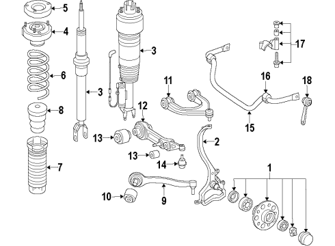 2007 Mercedes-Benz E320 Lower Control Arm - Front Diagram