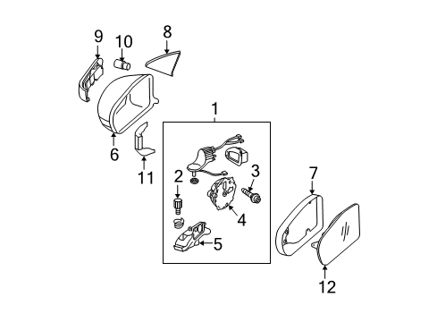 2009 Mercedes-Benz E550 Mirrors Diagram