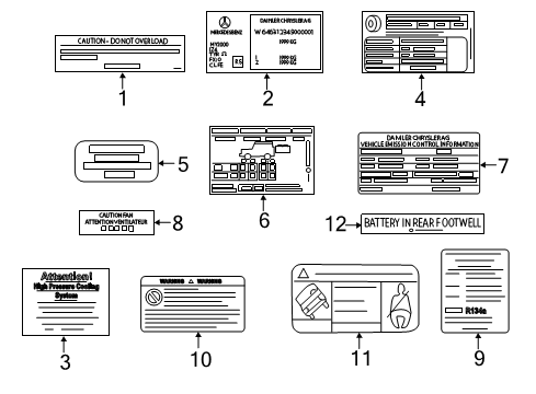 2006 Mercedes-Benz G500 Information Labels