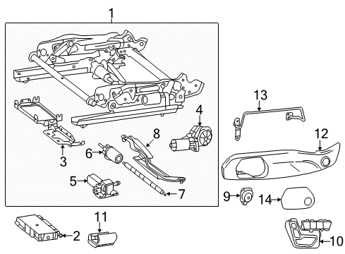 2017 Mercedes-Benz SLC300 Power Seats Diagram