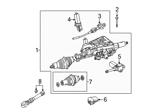 2014 Mercedes-Benz E250 Lower Steering Column