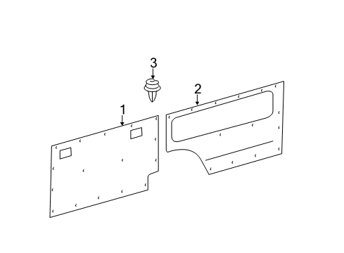 2013 Mercedes-Benz Sprinter 2500 Interior Trim - Side Panel Diagram