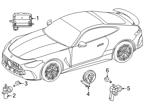 2024 Mercedes-Benz AMG GT 55 Air Bag Components Diagram 2