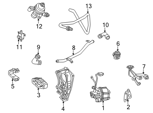 1996 Mercedes-Benz C220 Emission Components Diagram