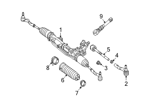 2013 Mercedes-Benz C63 AMG Steering Gear & Linkage Diagram 4