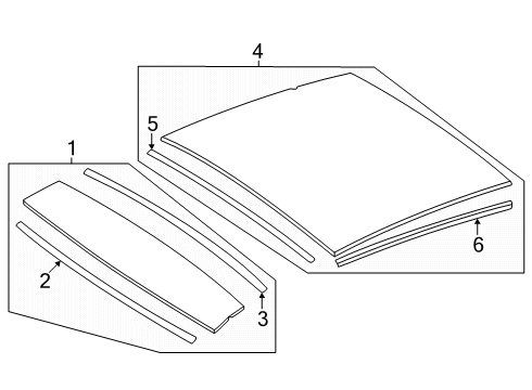 2025 Mercedes-Benz GLC63 AMG S E Performance Sunroof Diagram 4