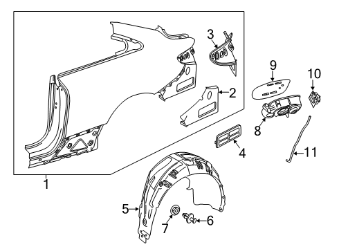 2019 Mercedes-Benz E53 AMG Fuel Door Diagram