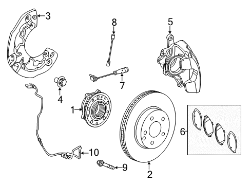 2018 Mercedes-Benz E400 Brake Components Diagram 3