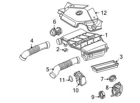 2005 Mercedes-Benz CLK500 Air Intake Diagram