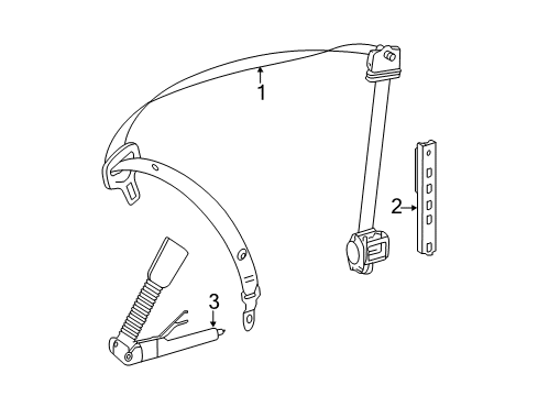 2007 Mercedes-Benz R500 Front Seat Belts