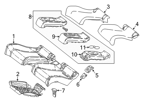 2018 Mercedes-Benz E400 Rear Seat Components Diagram 4