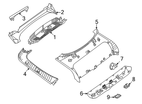 2025 Mercedes-Benz EQS 450+ Interior Trim - Lift Gate
