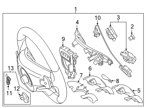 2015 Mercedes-Benz C300 Steering Wheel Diagram