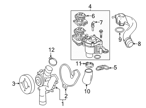2020 Mercedes-Benz S65 AMG Water Pump Diagram