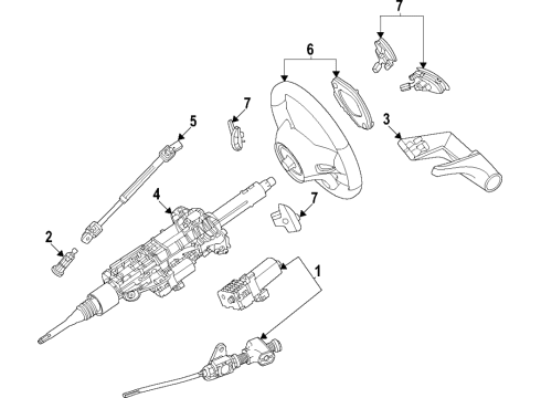 2020 Mercedes-Benz GLS450 Steering Column Diagram