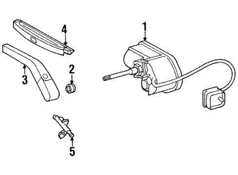 1995 Mercedes-Benz E320 Headlamp Washers/Wipers