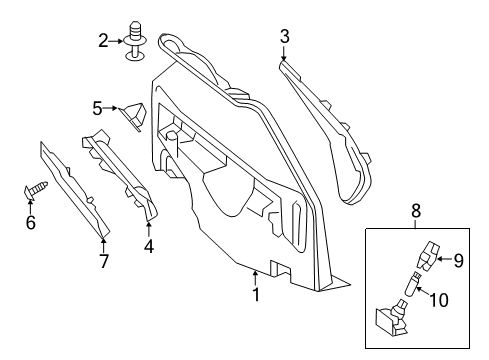 2017 Mercedes-Benz SLC300 Interior Trim - Trunk Diagram