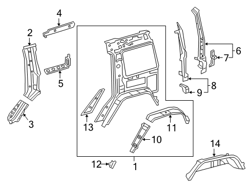 2024 Mercedes-Benz G63 AMG Inner Structure - Quarter Panel Diagram