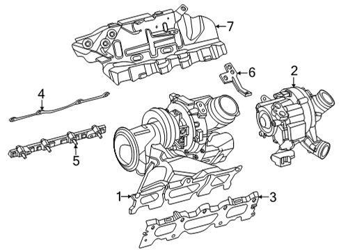 2023 Mercedes-Benz C300 Turbocharger & Components Diagram 3