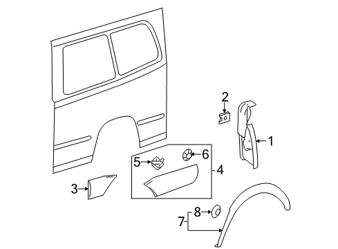 2016 Mercedes-Benz Sprinter 2500 Exterior Trim - Side Panel