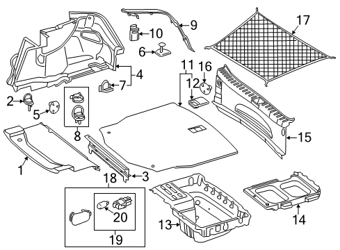 2017 Mercedes-Benz C350e Interior Trim - Rear Body Diagram