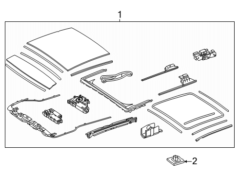 2025 Mercedes-Benz GLC63 AMG S E Performance Sunroof Diagram 6