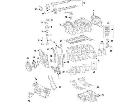 2022 Mercedes-Benz GLA250 Central Valve Diagram for 276-050-02-78