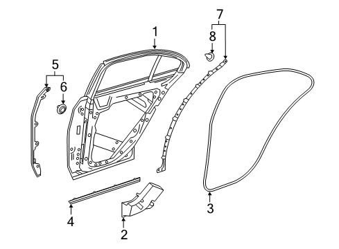 2020 Mercedes-Benz E53 AMG Door & Components Diagram 3