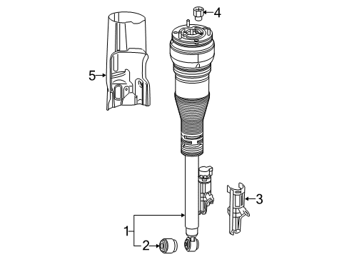 2017 Mercedes-Benz S63 AMG Struts & Components Diagram