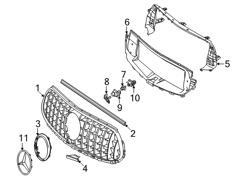 2024 Mercedes-Benz GLC43 AMG Grille & Components