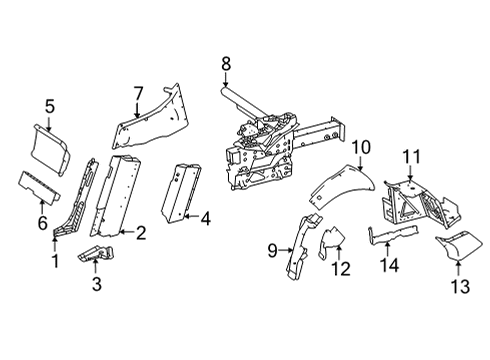 2019 Mercedes-Benz AMG GT C Inner Structure - Quarter Panel Diagram