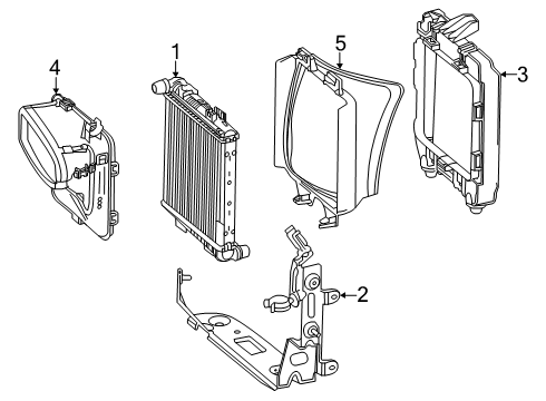 2024 Mercedes-Benz GLE580 Radiator & Components Diagram 2