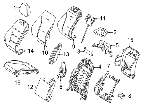 2025 Mercedes-Benz GLC63 AMG S E Performance Passenger Seat Components