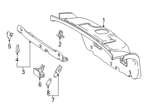 2013 Mercedes-Benz CLS550 Interior Trim - Trunk Diagram