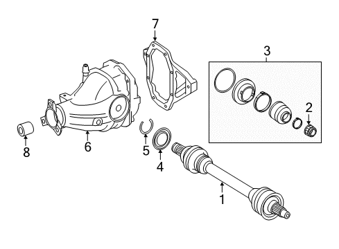 2013 Mercedes-Benz ML550 Axle Housing - Rear Diagram