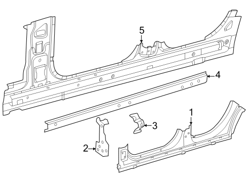 2025 Mercedes-Benz GLC63 AMG S E Performance Rocker Panel Diagram 2